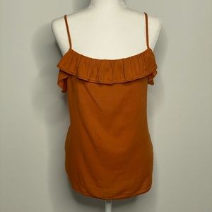 OLD NAVY RUFFLED CAMI TANK TOP TAN XL